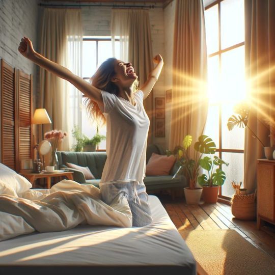 Stylized landscape layers in deep blue tones suggesting horizon and calm